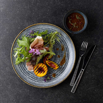 Homespun Slate Blue Coupe Plate 28.8cm